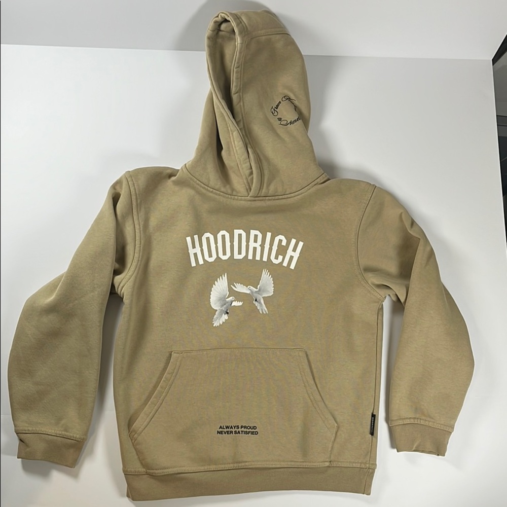 Hoodrich Kids Tan From Nothing to Something Hoodie Sz M 10-12Y